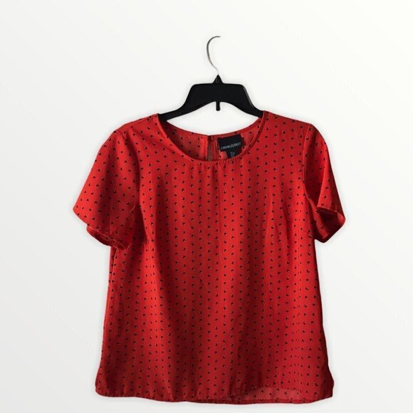 NWOT - Cynthia Rowley Short Sleeves Semi Sheer Blouse - Picture 1 of 13